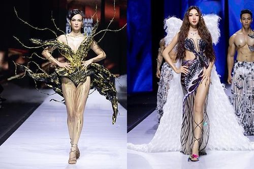 Hoa hậu Thùy Tiên ngã bổ nhào trên sàn runway, Anh Thư đầy khí chất