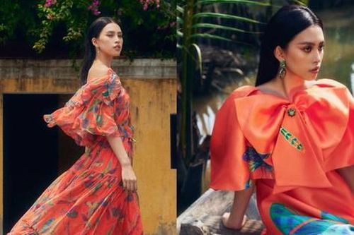 Hoa hậu Tiểu Vy hóa 'nàng thơ phố Hội' trong loạt thiết kế rực sắc màu