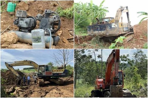 Nghệ An: Bới tung nhiều quả đồi khai thác cả nghìn tấn đá trái phép
