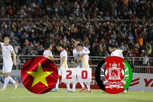 Tuấn Hải rực sáng với 2 bàn, Việt Nam nhẹ nhàng đánh bại Afghannistan