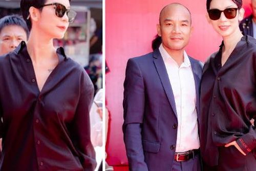 Xuân Lan hiếm khi diện 'kín bưng', khoe cá tính bên ông xã