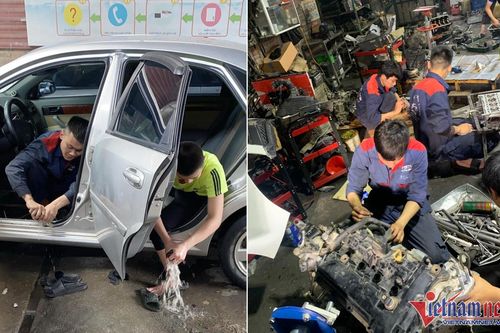 Thiệt hại nặng vì ngập nước, chủ xe méo mặt xếp hàng chờ sửa