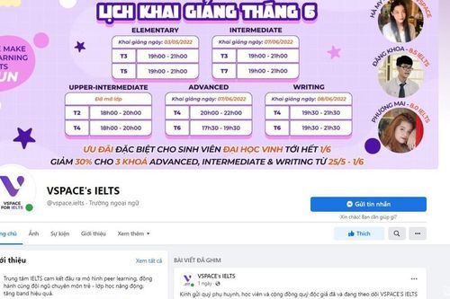 Trung tâm VSPACE'S IELTS không đăng ký hoạt động tại Nghệ An