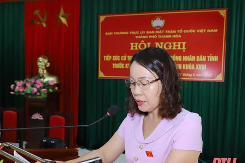 Bí thư Tỉnh ủy, Chủ tịch HĐND tỉnh Đỗ Trọng Hưng và các đại biểu HĐND tỉnh tiếp xúc cử tri TP Thanh Hóa