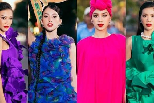Hoa hậu Đỗ Thị Hà, Tiểu Vy và dàn mỹ nhân đọ sắc ở show thời trang tại Hội An