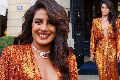 Hoa hậu Priyanka Chopra diện mốt không nội y, xẻ ngực sâu nóng bỏng