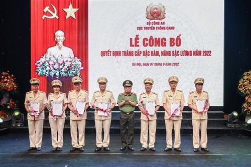 Cục Truyền thông CAND công bố các quyết định thăng cấp bậc hàm, nâng bậc lương năm 2022