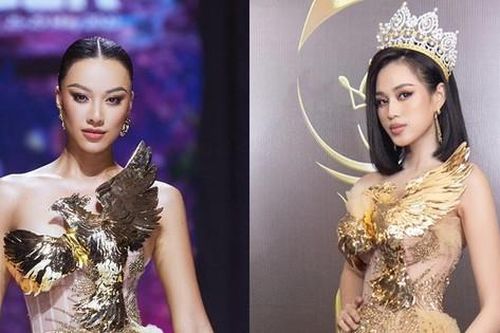 Hoa hậu Đỗ Thị Hà và Á hậu Kim Duyên đọ trình catwalk khi cùng diện thiết kế cầu kỳ