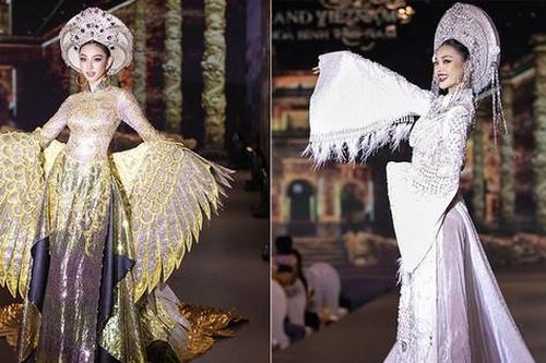 Thùy Tiên và Top 10 Miss Grand Thái Lan khiến khán giả mãn nhãn với màn trình diễn áo dài lộng lẫy