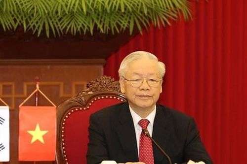 Tổng Bí thư Nguyễn Phú Trọng hội đàm với Tổng thống Hàn Quốc Yoon Suk-yeol