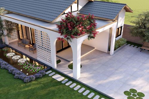 Nhà vườn 1 tầng có 4 mặt thoáng, không gian gợi nhớ ký ức làng quê