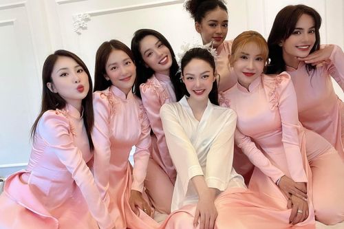 'Cô dâu tháng 6' Minh Hằng lộ diện xinh đẹp trong ngày rước dâu