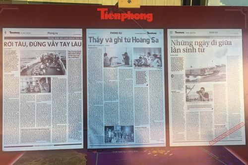 Những trang báo quý tại Nhà trưng bày Hoàng Sa
