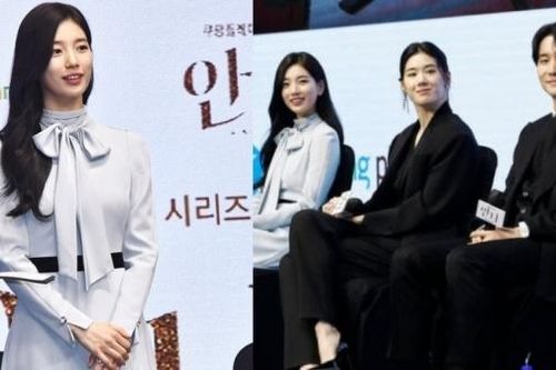 Suzy 'đọ sắc' cùng Jung Eun Chae trong họp báo phim Anna