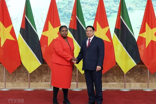 Hình ảnh Thủ tướng Phạm Minh Chính tiếp Chủ tịch Quốc hội Mozambique
