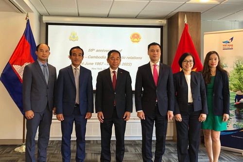 Phái đoàn thường trực Việt Nam tại Liên hợp quốc kỷ niệm 55 năm Ngày thiết lập quan hệ ngoại giao Việt Nam-Campuchia
