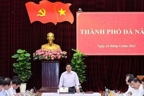Thủ tướng Chính phủ Phạm Minh Chính làm việc với lãnh đạo Đà Nẵng