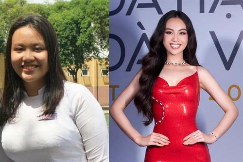 Hành trình 'lột xác' từ cô gái 90kg thành thiên nga của Á hậu Thủy Tiên