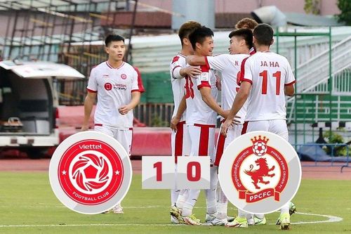 Siêu phẩm 'nã rocket' của Duy Thường giúp Viettel thắng nhọc đại diện của Campuchia