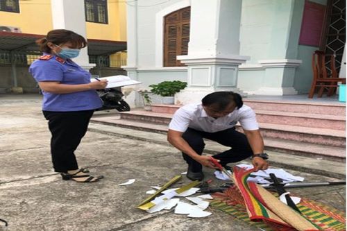 VKSND quận Sơn Trà kiểm sát việc tiêu hủy vật chứng, tài sản