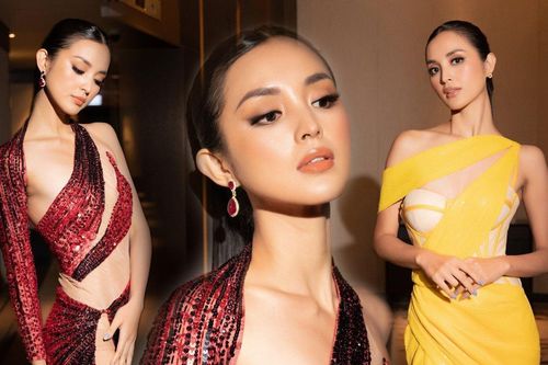 Hai bộ váy cắt xẻ táo bạo không làm lu mờ thần thái Hoa hậu Siêu quốc gia người Philippines trên đất Việt