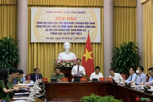 Công bố Lệnh của Chủ tịch nước về 5 luật vừa được Quốc hội thông qua