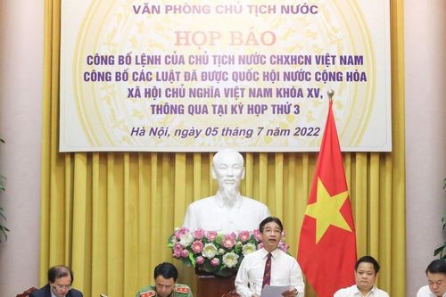 Công bố Lệnh của Chủ tịch nước về 5 luật được Quốc hội thông qua