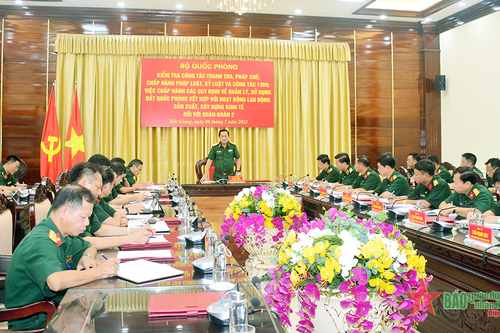 Bộ Quốc phòng kiểm tra công tác thanh tra, pháp chế, chấp hành kỷ luật, công tác 1389 và sử dụng đất tại Quân đoàn 2