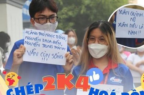Thi Ngữ văn tốt nghiệp THPT: Xuất hiện nhiều tấm bảng siêu đáng yêu 'nhắc nhẹ' tên tác giả tác phẩm