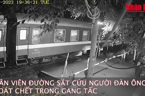 Nhân viên đường sắt cứu người đàn ông thoát chết