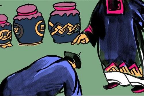 Những chiếc hũ đựng hoàng thổ
