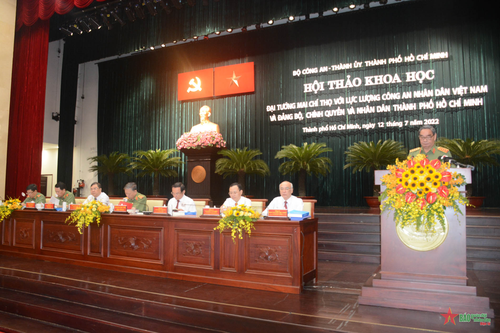 Hội thảo khoa học 'Đại tướng Mai Chí Thọ với lực lượng công an nhân dân Việt Nam và Đảng bộ, chính quyền, nhân dân TP Hồ Chí Minh'