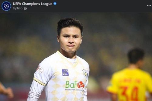 CĐV quốc tế ngơ ngác khi fanpage Champions League đăng hình Quang Hải