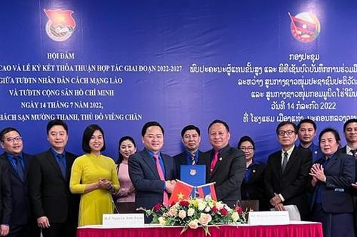 Trung ương Đoàn hai nước Việt Nam - Lào ký thỏa thuận hợp tác giai đoạn 2022 - 2027