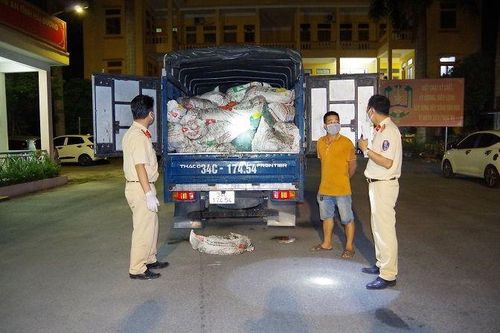 Xe quá tải chở hơn 4 tấn chân gà không rõ nguồn gốc