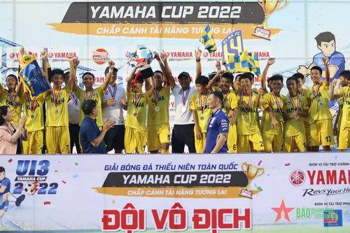 Đội U13 Sông Lam Nghệ An vô địch Giải thiếu niên U13 toàn quốc Yamaha Cup 2022