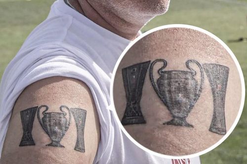 Mourinho khoe hình xăm 3 cúp châu Âu độc nhất vô nhị