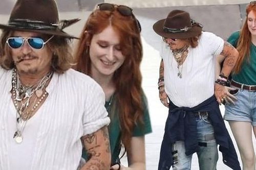 Johnny Depp dẫn gái lạ đến buổi diễn tập, mỹ nhân tóc đỏ hút hồn với đôi chân thon nuột