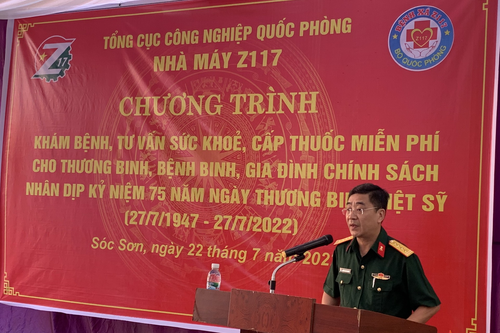 Nhà máy Z117 khám bệnh, cấp phát thuốc miễn phí tri ân thương binh, bệnh binh, gia đình chính sách