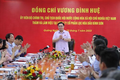 Đồng chí Vương Đình Huệ thăm và làm việc tại BSR