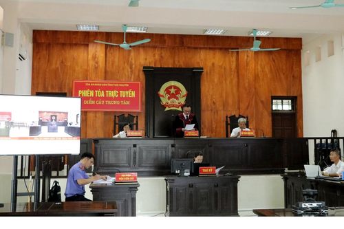 TAND tỉnh Thái Nguyên tổ chức thành công phiên tòa trực tuyến đầu tiên