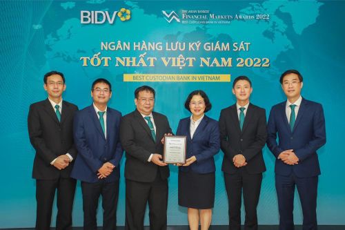 BIDV nhận giải thưởng Ngân hàng lưu ký giám sát tốt nhất Việt Nam 2022