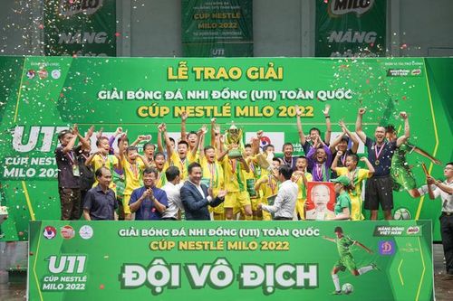 Sông Lam Nghệ An lên ngôi vô địch Giải bóng đá Nhi đồng (U11) toàn quốc - Cúp Nestlé MILO 2022