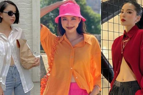 Mỹ nhân Việt mê sơ mi cài hững hờ: Thùy Tiên năng động, Kỳ Duyên khoe vòng eo con kiến