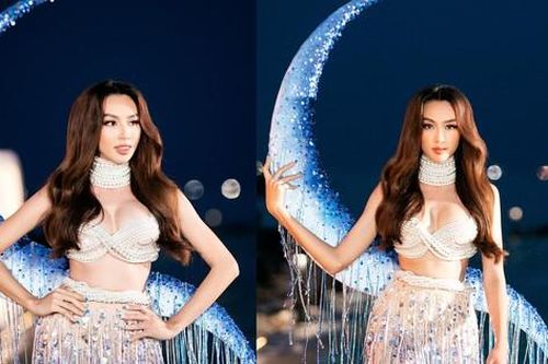 Hoa hậu Thùy Tiên hóa 'nữ thần biển cả' nóng bỏng, sánh vai Lương Thùy Linh làm vedette