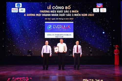 Công Ty TNHH HPT Everlux Việt Nam khẳng định bản lĩnh: Top 10 'Thương hiệu xuất sắc 3 miền & Gương mặt Doanh nhân xuất sắc 3 miền' năm 2022.