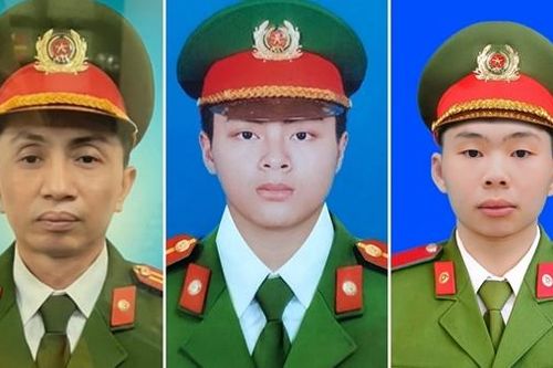 Truy thăng cấp bậc hàm đối với 3 CBCS Cảnh sát dũng cảm hy sinh khi chữa cháy