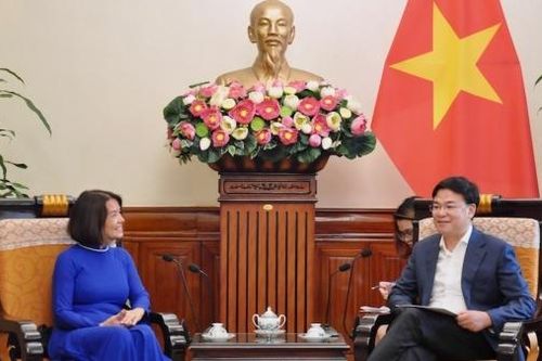 Thứ trưởng Ngoại giao Phạm Quang Hiệu tiếp thân nhân gia đình Anh hùng Lực lượng vũ trang Kostas Sarantidis Nguyễn Văn Lập