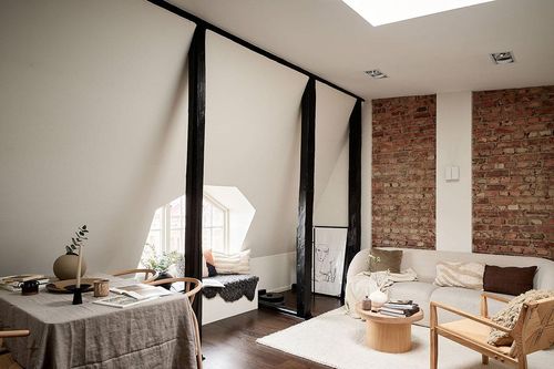 Căn hộ gác mái rộng 42m2 nhưng góc nào cũng cực đẹp