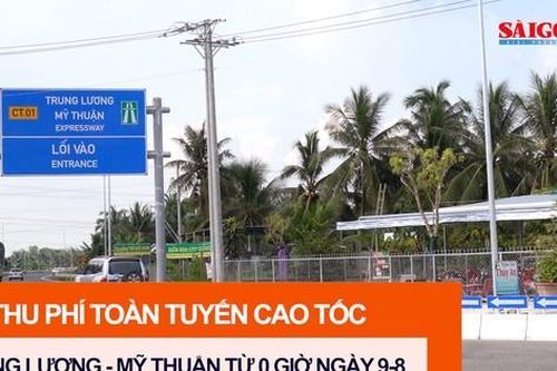 Thu phí toàn tuyến cao tốc Trung Lương - Mỹ Thuận từ 0 giờ ngày 9-8